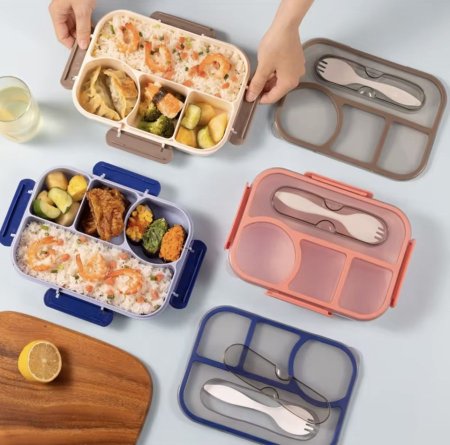 Lunch Box علبة طعام مقسمة محكمة الاغلاق