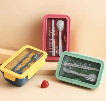 Lunch Box علبة طعام مقسمة محكمة الاغلاق